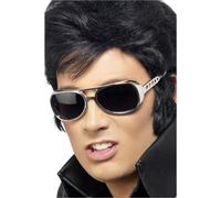 Smiffys - Hommes/femmes unie "Lunettes de soleil" - Accessoires - Plastique SM717 (Taille unique) (Argent/Noir)