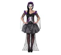 Smiffys Jour De The Dead Senorita Muertos Adulte Femmes Halloween Costume 43737