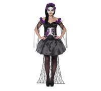 Smiffys Jour De The Dead Senorita Muertos Adulte Femmes Halloween Costume 43737