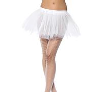 Smiffys Jupon tutu, blanc, 4 couches, 30cm de long Halloween, Carnaval