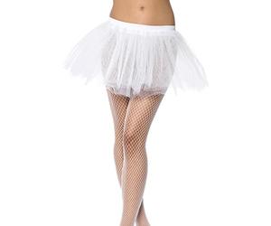 Smiffys Jupon tutu, blanc, 4 couches, 30cm de long Halloween, Carnaval