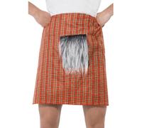 Smiffys Kilt, tartan rouge, avec bourse Halloween