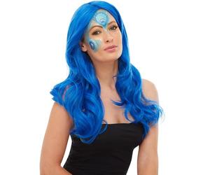 Smiffys Kit Aqua de maquillage effets spéciaux Smiffys - Paon, Peintures pour le visage, pot à paillettes et applicateurs Halloween
