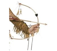 Smiffys Kit arc et flèches à plumes inspiré amérindien, marron, Deluxe