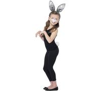 Smiffys Kit de Lapin, Gris, avec Oreilles, Nez et Queue