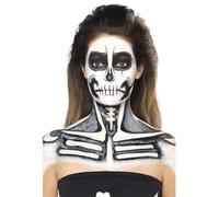 Smiffys Kit de latex liquide squelette, avec pots de maquillage noir et blanc et 2 éponges, 29.57ml/1 US fl.oz Halloween, Carnaval