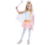 Smiffys Kit de petite princesse avec cape, rose, avec cape et diadème Halloween, Carnaval