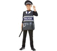 Smiffys Kit de police, Tabard, chapeau et matraque Halloween