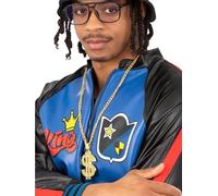 Smiffys Kit de rappeur des années 90, chapeau cloche noir, spécifications et médaillon de dollar, déguisement des années 1990, accessoires de déguisement des années 1990