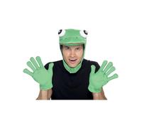 Smiffys Kit grenouille verte avec capuche et gants, déguisement d'animaux de fête, accessoires de déguisement pour Halloween