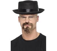 Smiffys Kit Heisenberg, Noir, avec chapeau, lunettes et bouc Halloween