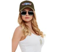 Smiffys Kit instantané Top Gun, Kaki, avec chapeau, lunettes d'aviateur et plaques d'identité Halloween
