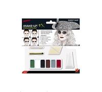 Smiffys Kit maquillage vaisseau fantôme, fard vert, blanc, marron, gris et rouge, crayon noir, applicateur et 2 éponges