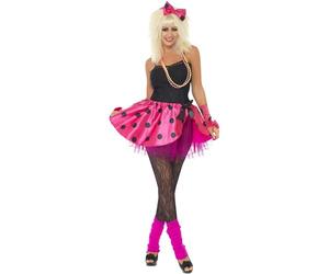 Smiffys Kit tutu rose, rose fluo, avec tutu, bandeau et mitaines