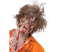 Maquillage de zombie Halloween horreur - Kit complet avec faux sang, fards gras et latex liquide