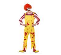 Smiffy's Costume de clown tueur Jaune et rouge avec combinaison Halloween