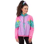 Smiffys Ladies 80s Pastel Windbreaker Jacket