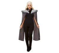 Smiffys Ladies Medieval Cape, Grey