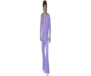 Smiffys Lavender 70s Suit Costume, Purple (Size L)