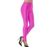 Smiffys Legging Spandex Disco années 80, rose fluo Halloween