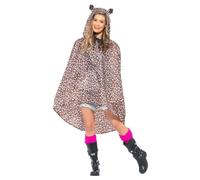 Smiffy's Poncho de fête Léopard imprimé avec sac de cordon