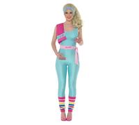 Smiffys Licenciado oficialmente Barbie costume, Bleu, Avec combinaison, ceinture, bandeau, serviette, perruque e