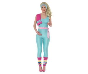 Smiffys Licenciado oficialmente Barbie costume, Bleu, Avec combinaison, ceinture, bandeau, serviette, perruque e