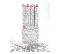 Smiffys Lot de 12 canons à confettis Argenté 50 cm