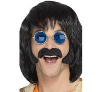 Smiffy's Lot déguisement hippie – pattes et moustache auto-adhésives noir – Halloween
