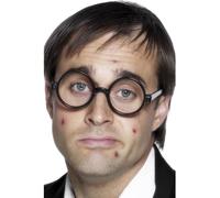 Smiffys Lunettes d'écolier, noires, sans verres