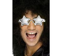 Smiffy's Lunettes Superstar Argent Étoiles - Halloween