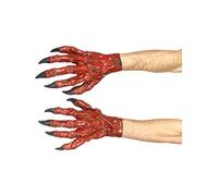 Smiffy's – Mains du diable – Latex rouge – Halloween et Carnaval