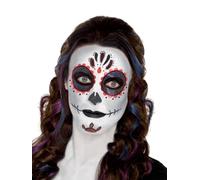 Smiffys Kit de Maquillage Day of the Dead, avec Maquillage pour le visage, Tatouages pou, Noir, Unique