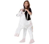 Smiffys Manège licorne, Blanc, avec haut matelassé réglable Halloween