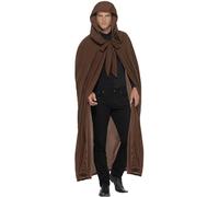 Smiffys Manteau à capuche fossoyeurs, Marron Halloween, Carnaval