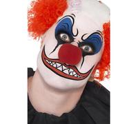 Smiffys Maquillage FX Smiffys, Kit de clown, comprend peinture du visage, nez, crayons et éponge Halloween