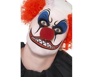 Smiffys Maquillage FX Smiffys, Kit de clown, comprend peinture du visage, nez, crayons et éponge Halloween