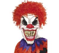 Smiffys Masque clown effrayant, Couvrant la tête, latex mousse Halloween