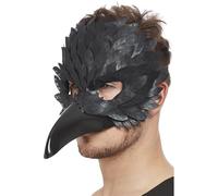 Smiffy's Masque corbeau noir à long bec – style Purge – Halloween