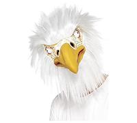 Smiffys Masque d'Aigle recouvrant toute la Tête, Latex, avec Fourrure
