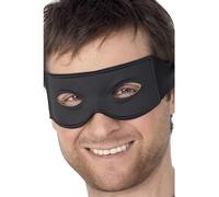 Smiffy's Masque et foulard de bandit noir pour Halloween, adulte Taille Unique