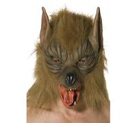 Smiffys Masque de loup, Marron, Couvrant la tête, latex