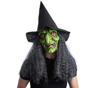 Smiffys Masque de sorcière verte en latex pour adulte, taille unique