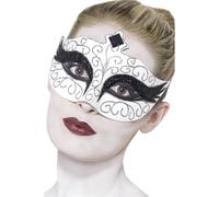 Smiffy's Masque gothique pour les yeux de cygne pour femme, blanc, taille unique, 27318 (US)