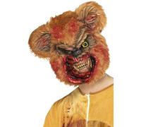 Smiffys Masque nounours zombie, Marron, EVA, avec de la fourrure