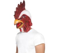 Smiffy's Masque de poulet – Latex couvrant toute la tête – Blanc – Halloween/Carnaval