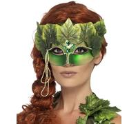 Smiffy's Masque pour les yeux Nymphe des Forêts avec feuilles en tissu et bijoux Halloween Carnaval