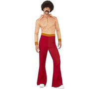 Smiffy's Costume Authentique des années 70 avec haut et pantalon à taille haute Halloween