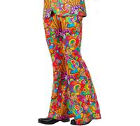 Smiffys Men's Mens Rainbow Peace Flared Trousers Costume (Pack of 1) Medium 38"