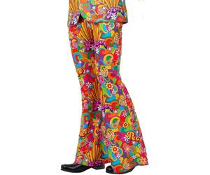 Smiffys Mens Rainbow Peace Flared Trousers